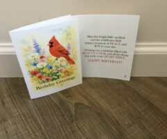 May this bright little cardinal and the wildflower field bring a moment of PEACE and JOY to your day. Wishing you a birthday filled with BEAUTY, CALM, and all the things that make your HEART SMILE. HAPPY BIRTHDAY!