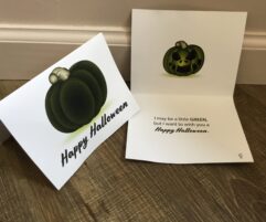 I may be a little GREEN, but I want to wish you a Happy Halloween.