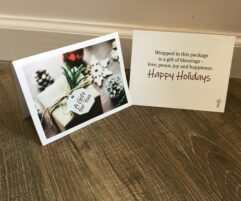 Wrapped in this package is a gift of blessings - love, peace, joy and happiness. Happy Holidays